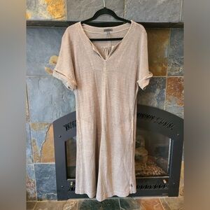 Oska Dusty Green Cotton and Hemp Short Sleeve Relaxed Fit Shirt dress sz 1/sm